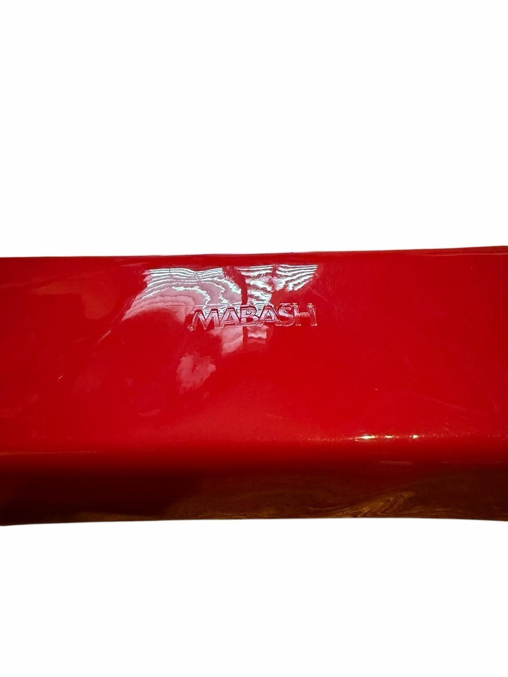 Glossy Red Patent Leather Fold-Over Clutch - Date Night - Picture 3 of 5